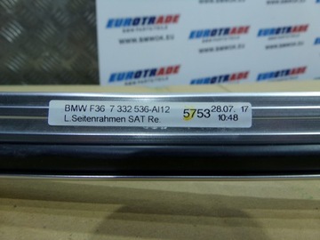 фото thumb №7, Bmw 4 f36 планка дверь верхняя правая alu матовый 7322536 новая