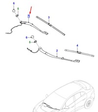 фото thumb №1, Jaguar i-pace x590 передняя часть правый дворник arm rhd j9d1000 original