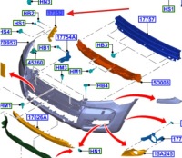 фото thumb №16, Направляющая левый бампера перед ranger 2019 - 2218946 _ jb3b-17a870-bb