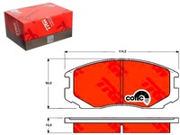 фото thumb №1, Тормозные колодки тормозные mitsubishi перед colt lancer 88-0