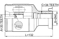 Шрус  піввісь внутрішній chrysler 300c 2004-2010 febest Доставка, фото thumb