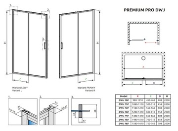Premium Pro Black DWJ черная дверь 130х200 см СЛЕВА