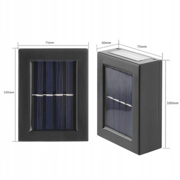 2szt Lampa Solarna Kinkiet Ścienna LED Płot Ścianę
