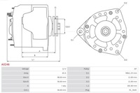 фото thumb №5, Генератор passat, golf ii 1.6- 85- 65a