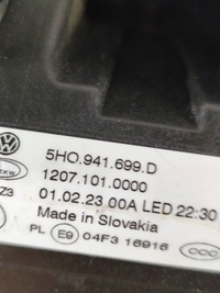 фото thumb №8, Vw golf viii gti gtd 19- лівий перед галоген drl led оригінал великопольське воєводство