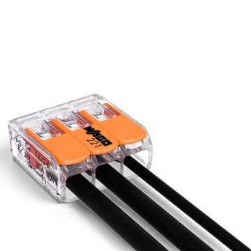3-ПРОВОДНОЙ РАЗЪЕМ WAGO QICK CONNECTOR 3 x 0,14 — 4 мм² 5 ШТ. 221-413