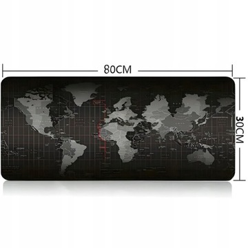 Большой коврик для мыши 80x30 с картой мира, офисная мышь