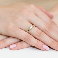 Кольцо W-246 0,12CT Diamond Yellow Gold 585