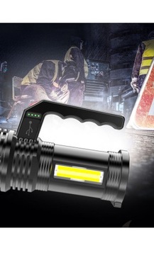 LATARKA SZPERACZ AKUMULATOROWA T6 LEDCOB USB SOLAR