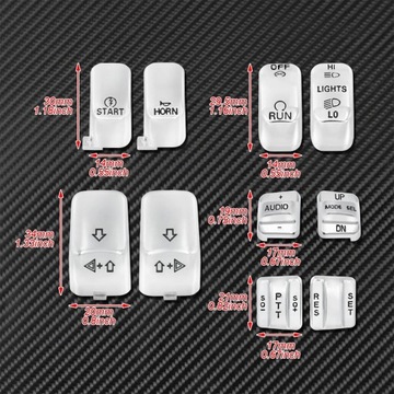 Комплект накладок на переключатели Harley Davidson Touring FLHTCUI 96-13