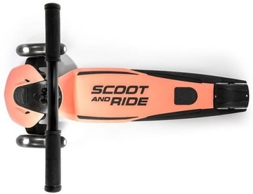 SCOOTANDRIDE Peach Peach СКУТЕР Highwaykick 5 колес со светодиодами 5L+