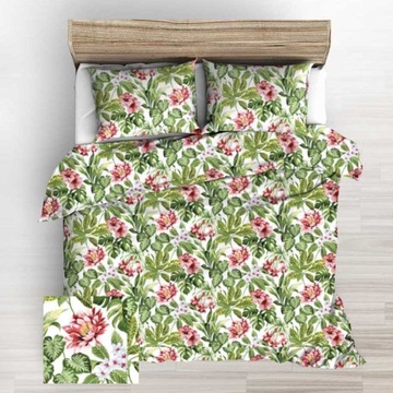 Ткань Цветы монстеры, ширина 220 см, wz597