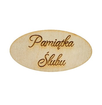 Tabliczka z napisem pamiątka ślubu ślub grawer 7cm