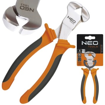 NEO TOOLS SZCZYPCE CZOŁOWE KOMBINERKI 160mm KRAWĘDZIE TNĄCE ZE STALI 01-021
