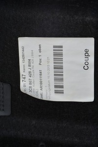 фото thumb №8, Обивка багажника vw passat cc 3c8867427f 428j