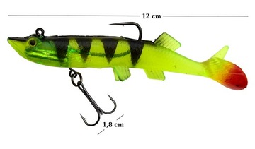 GUMA Uzbrojona w kotwicę i główkę jigową Kopyto przynęta 12 cm 23 g