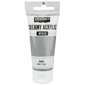 FARBA AKRYLOWA cream METALICZNA srebro 60ml