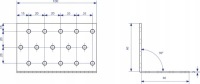 Уголок столярный KM6 60x60x100x2.0 50sz