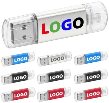Флеш-накопитель MP1 duo 64 ГБ USB2.0 + USBC 10 шт. с ЛОГОТИПОМ