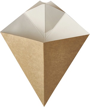 Opakowanie na FRYTKI 300g 27x21,5cm kraft 50 szt