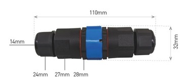 Водонепроницаемый кабельный разъем IP68 CTL 5x2,5 GXSP022 GREENLUX