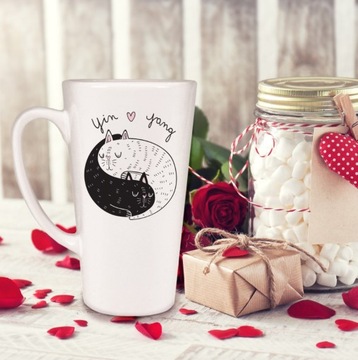 Kubek LATTE na PREZENT na WALENETYNKI dla NIEJ DZIEŃ KOBIET YIN & YANG