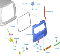 фото thumb №7, Ford tourneo connect mk2 бампер дверь багажника 1875998 оригинальная запчасть