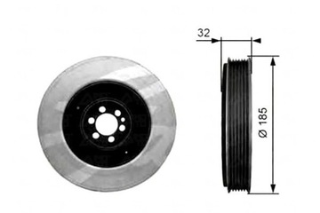 фото thumb №2, Колесо пасове вала колінчастого alfa romeo 156 159 166