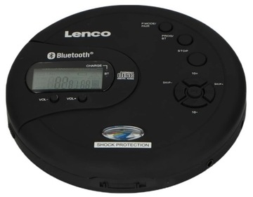 Портативный проигрыватель компакт-дисков LENCO CD-300BK Bluetooth