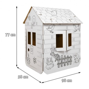 Домик XXL с машинкой 3D раскраска для детей