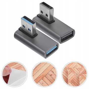 Угловой разъем USB-зарядного устройства для компьютера, 2 шт.