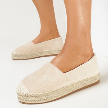 Born2Be Beżowe Espadryle damskie 38 Ekozamsz
