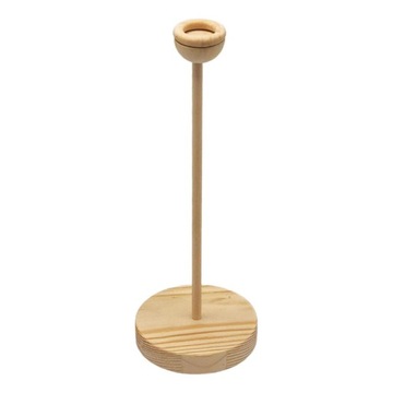 Stojak z kryształowej kuli Drewniany uchwyt na kulę Geode 21,5 cm H