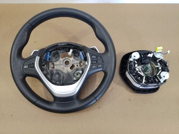 фото thumb №11, Руль + подушка мультифункция кожа лепестки bmw 3 f30 f31 2012-2015