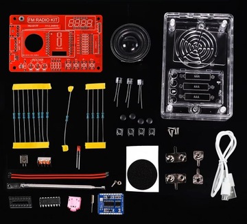 Radio FM 87-108MHz głośnik LCD zasilanie BAT+USB Obudowa