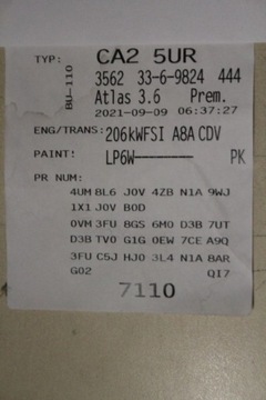 фото thumb №8, Джгут камери двигуна vw atlas v6 3.6 cdv 206kw fsi 3cn971002