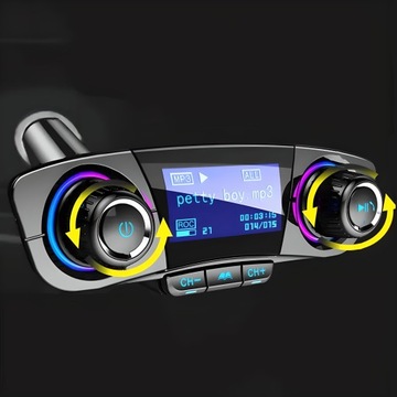 FM BLUETOOTH 5.0 USB-ПЕРЕДАТЧИК МНОГОФУНКЦИОНАЛЬНЫЙ 8 В 1