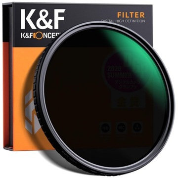 FILTR 40,5mm 40,5 mm K&F CONCEPT X FADER SZARY REGULOWANY ND8-ND128