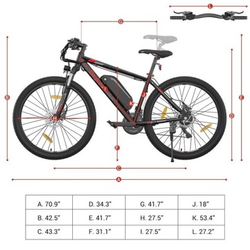 Электрический велосипед Eleglide M2 ​​15AH 250 Вт 27,5 дюйма