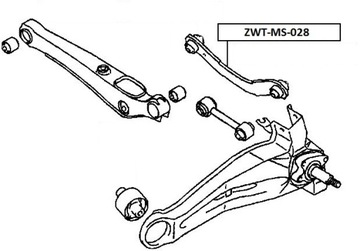 фото thumb №15, Zwt-ms-028 nty рычаг задний dodge caliber 06-, jeep compass 07-, patriot 07