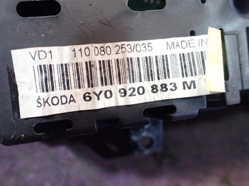 фото thumb №6, Skoda fabia i 1.2 12v спидометр приборы 6y0920883m