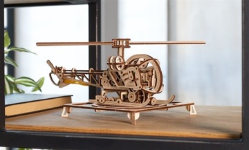 Деревянный механический 3D-пазл «Мини-вертолет» uGEARS Premium Puzzle
