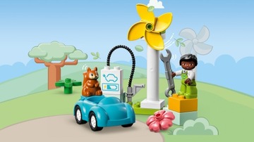 LEGO DUPLO Town: ветряная турбина и автомобиль (10985)