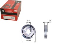 фото thumb №1, Колесо ременное вала коленчатого citroen berlingo berlin