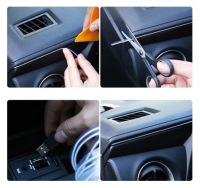 5m світловод  el wire led rgb стрічка ремінь освітлення салону usb 7 кольорів Оригінал, фото thumb