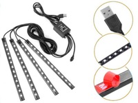 фото thumb №4, Автомобильная лента 48 led do интерьера автомобиль usb aplikacja pilot датчик музыки