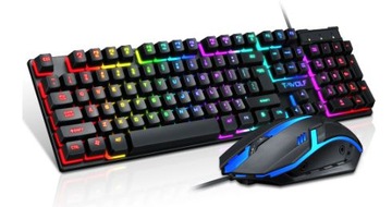 ИГРОВАЯ КЛАВИАТУРА + МЫШЬ СО СВЕТОДИОДНОЙ ПОДСВЕТКОЙ