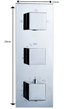 ZESTAW PRYSZNICOWY PODTYNKOWY LED TERMOSTAT