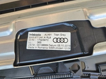 фото thumb №5, Люк audi a4 b9 8w sedan светлый серый материал