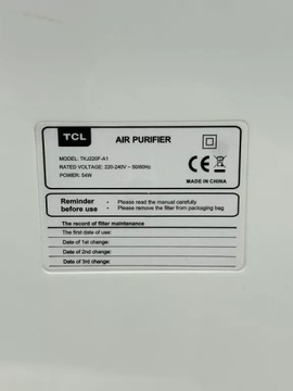 ОЧИСТИТЕЛЬ ВОЗДУХА TCL TKJ220F